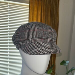 Urban Outfitters Plaid Newsboy Cap in Black, Gray & Maroon